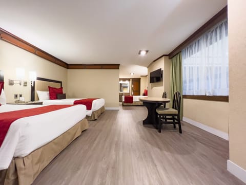 Individually decorated, individually furnished, desk, iron/ironing board