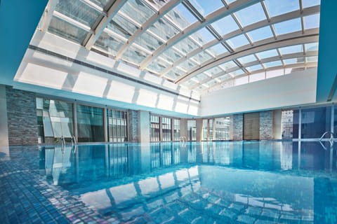 Indoor pool, sun loungers, lifeguards on site