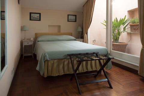 Economy Double Room, Sea View (private bathroom not in room) | Premium bedding, down comforters, pillowtop beds, minibar