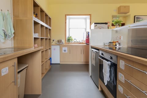 Shared fridge, microwave