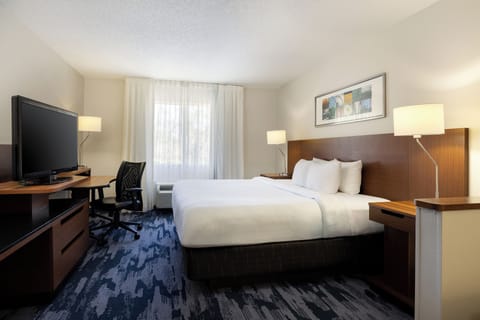 Room, 1 King Bed with Sofa bed | Desk, blackout drapes, iron/ironing board, free cribs/infant beds