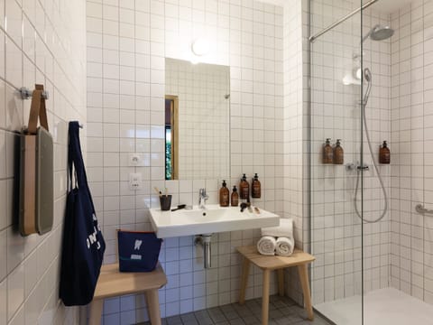 Suite, Terrace | Bathroom | Shower, rainfall showerhead, eco-friendly toiletries, hair dryer