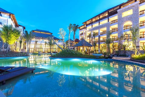 Outdoor pool, open 7 AM to 9 PM, pool umbrellas, sun loungers