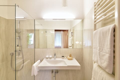 Double or Twin Room, Balcony (East side) | Bathroom shower