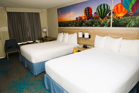 Standard Room, 2 Queen Beds, Non Smoking | Desk, blackout drapes, free WiFi, bed sheets