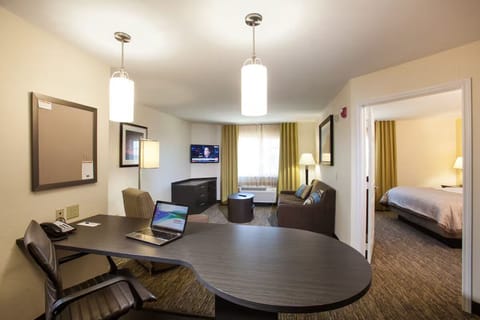 Suite, 1 King Bed, Accessible (Communications) | Private kitchen | Full-size fridge, microwave, stovetop, dishwasher