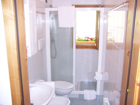 Shower, free toiletries, hair dryer, bidet