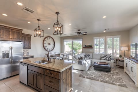 House, Multiple Beds, Pool View (Life's Good) | Living area | Flat-screen TV, DVD player