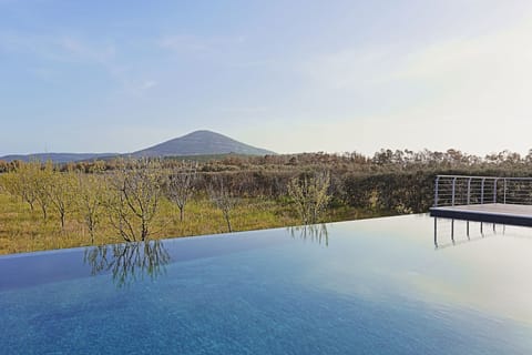 Indoor pool, outdoor pool, pool umbrellas, sun loungers