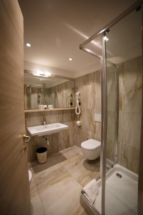 Free toiletries, hair dryer, bidet, towels