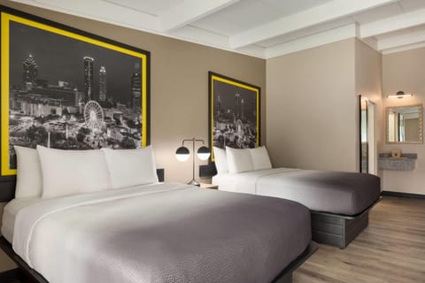 Room, 2 Queen Beds, Non Smoking | Desk, free WiFi, bed sheets