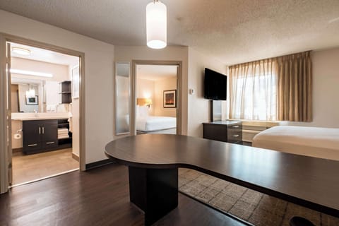 Suite, 2 Queen Beds (One Bedroom Suite - Two Queens) | Premium bedding, desk, laptop workspace, blackout drapes