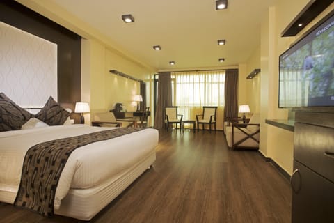 Executive Suite, 1 Queen Bed, Balcony | Premium bedding, pillowtop beds, minibar, in-room safe