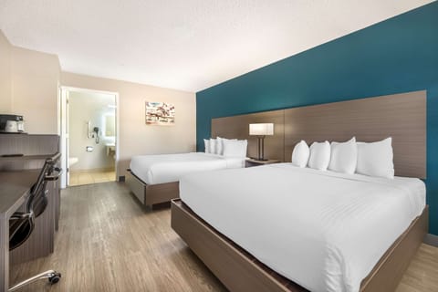 Standard Room, 2 Queen Beds, Accessible, Bathtub | Blackout drapes, iron/ironing board, free WiFi, bed sheets