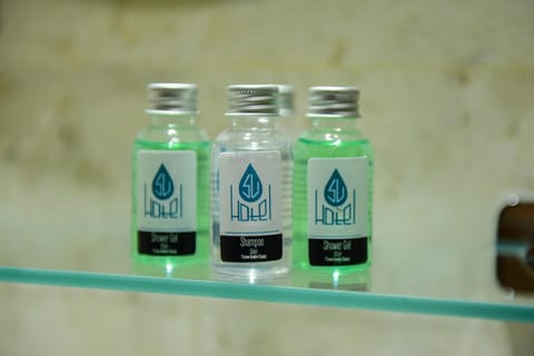 Shower, free toiletries, hair dryer, slippers