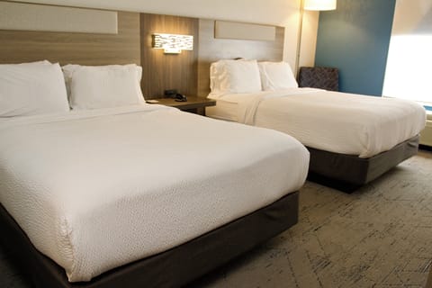 Premium bedding, desk, blackout drapes, iron/ironing board