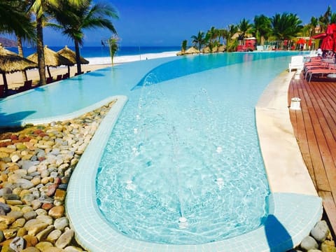 Outdoor pool, open 9 AM to 9 PM, pool umbrellas, sun loungers