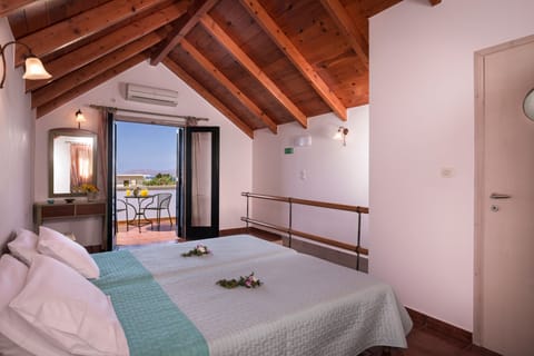 Traditional Duplex, 2 Bedrooms, Terrace, Sea View | 1 bedroom, desk, soundproofing, iron/ironing board