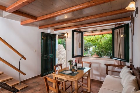 Traditional Duplex, 2 Bedrooms, Terrace, Sea View | Living area | Flat-screen TV