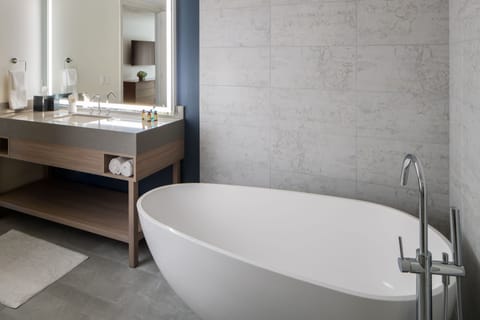 Suite (Domain) | Bathroom | Designer toiletries, hair dryer, towels