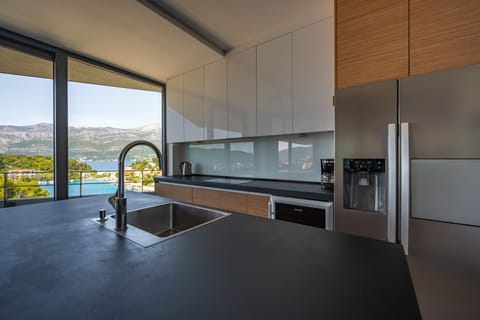 Luxury Apartment (Ruzmarin) | Private kitchen | Full-size fridge, microwave, oven, stovetop