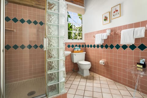 Room 3 - First Floor - 21+ Adult Only | Bathroom | Free toiletries, hair dryer, towels