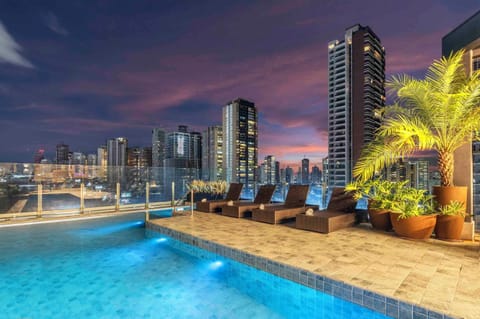 A heated pool