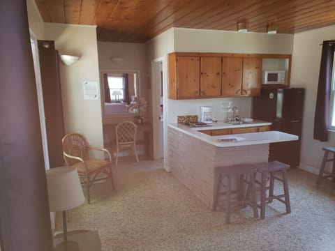 Large Efficiency | Private kitchenette | Full-size fridge, microwave, coffee/tea maker