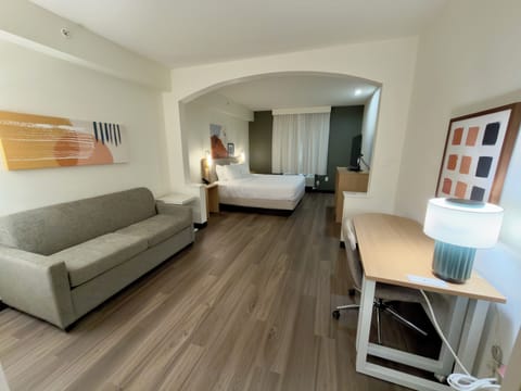 Studio Suite, 1 King Bed, Non Smoking, Jetted Tub | Premium bedding, desk, blackout drapes, iron/ironing board