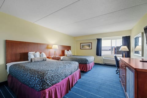 Basic Room, 2 Queen Beds | Desk, free WiFi, bed sheets