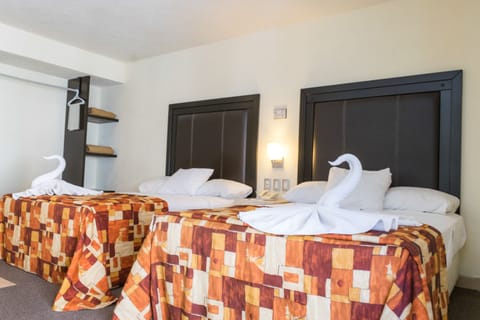 Standard Room, 2 Double Beds | Iron/ironing board, free WiFi, bed sheets