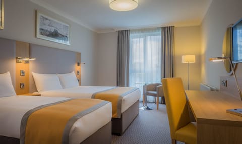 Hypo-allergenic bedding, desk, laptop workspace, iron/ironing board