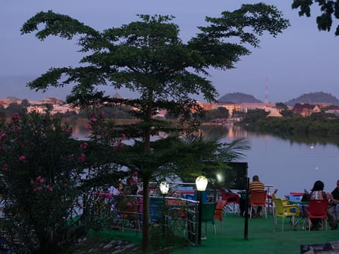 Outdoor banquet area