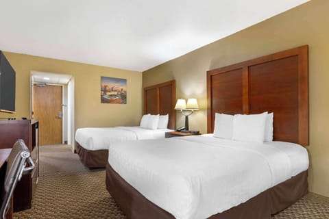 Standard Room, 2 Queen Beds, Non Smoking | In-room safe, desk, iron/ironing board, cribs (free)