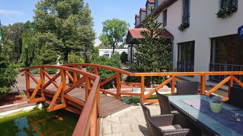 Outdoor banquet area