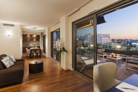 Presidential Suite, Terrace | Living room | Flat-screen TV