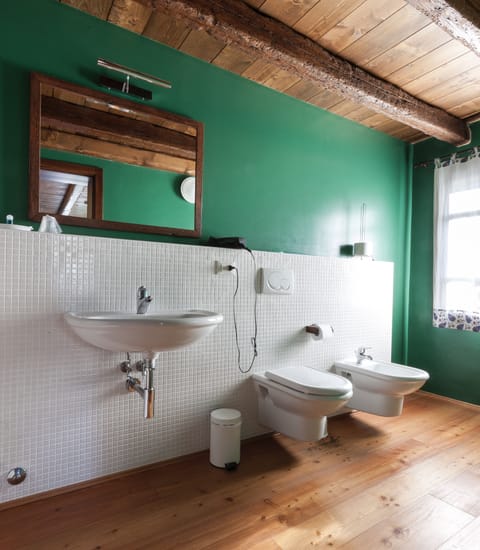 Comfort Double or Twin Room, Garden View | Bathroom | Free toiletries, hair dryer, bidet, towels