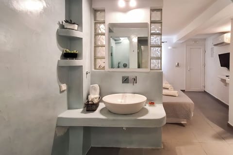 Deluxe Suite | Bathroom | Shower, rainfall showerhead, free toiletries, hair dryer