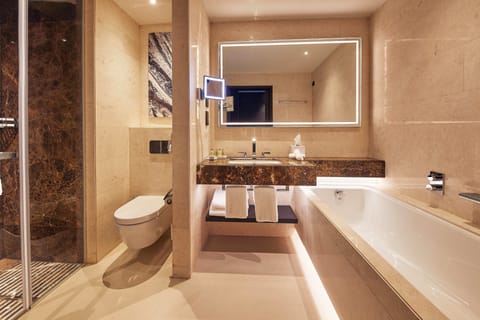 Free toiletries, hair dryer, towels