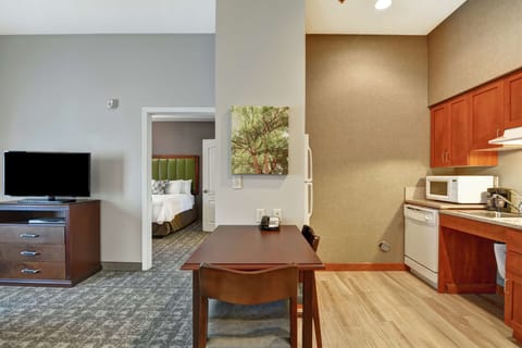 Suite, 2 Queen Beds, Accessible, Non Smoking | Private kitchen | Full-size fridge, microwave, coffee/tea maker, cookware/dishes/utensils