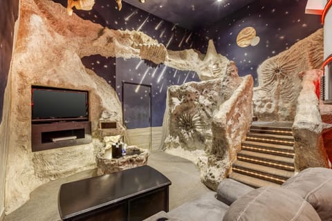 Tranquility Base Suite, 1 Queen Bed, Non Smoking, Jetted Tub | Premium bedding, pillowtop beds, in-room safe, individually decorated
