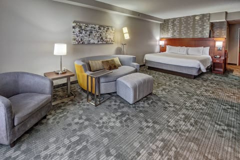 Hypo-allergenic bedding, desk, blackout drapes, iron/ironing board