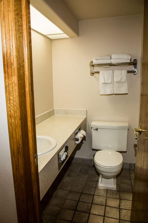 Standard Room, 1 King Bed | Bathroom | Combined shower/tub, free toiletries, hair dryer, towels