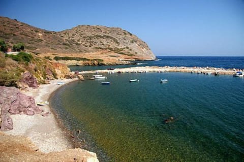 On the beach, sun loungers, beach umbrellas, snorkeling