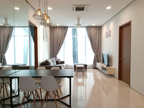 Exclusive Apartment, 3 Bedrooms | Living area | 40-inch flat-screen TV with cable channels, TV