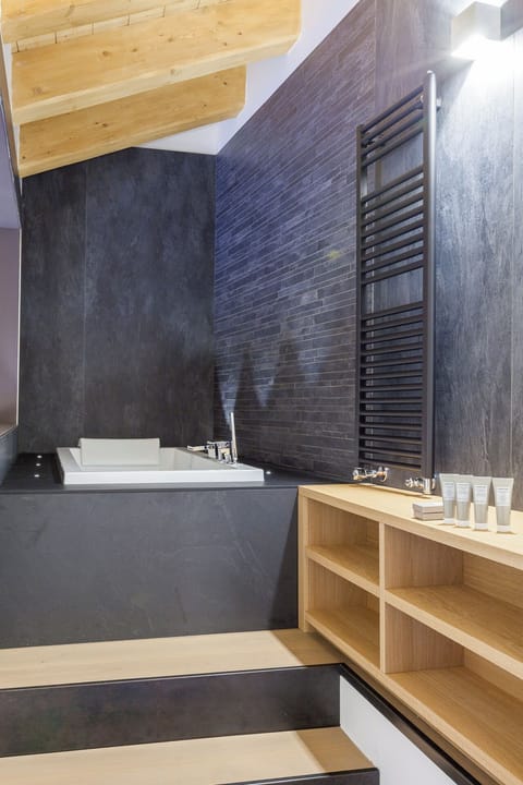 Executive Suite, 2 Bedrooms (Master) | Bathroom | Separate tub and shower, free toiletries, hair dryer, bathrobes