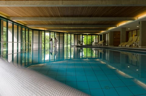 Indoor pool, sun loungers
