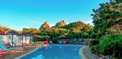 Outdoor pool, open 9:00 AM to 9:00 PM, pool umbrellas, sun loungers