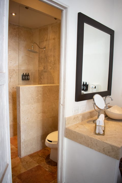 Standard Double Room, 2 Queen Beds | Bathroom amenities | Shower, free toiletries, hair dryer, bathrobes