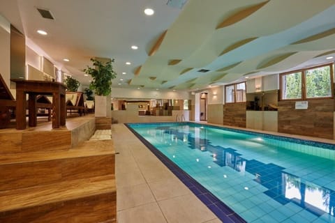 Indoor pool, sun loungers